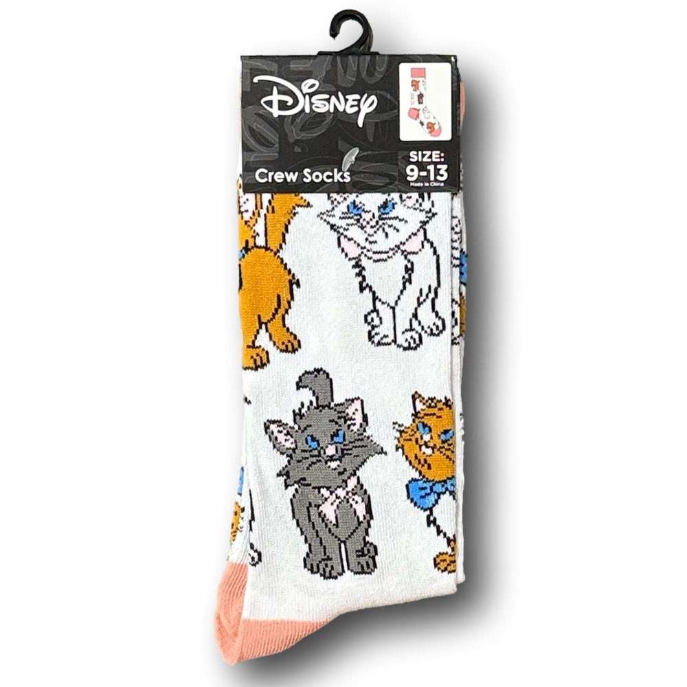 3/$20 Disney The Aristocats Funny Novelty Crew Socks - NWT